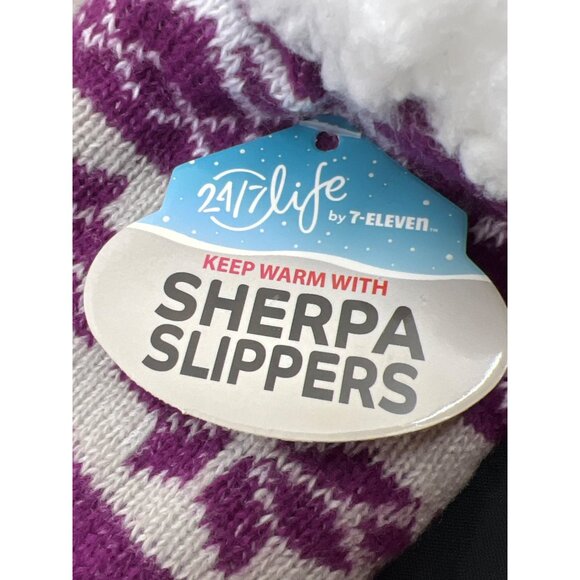 24/7 Life Sherpa Slippers By 7-Eleven - Picture 2 of 3
